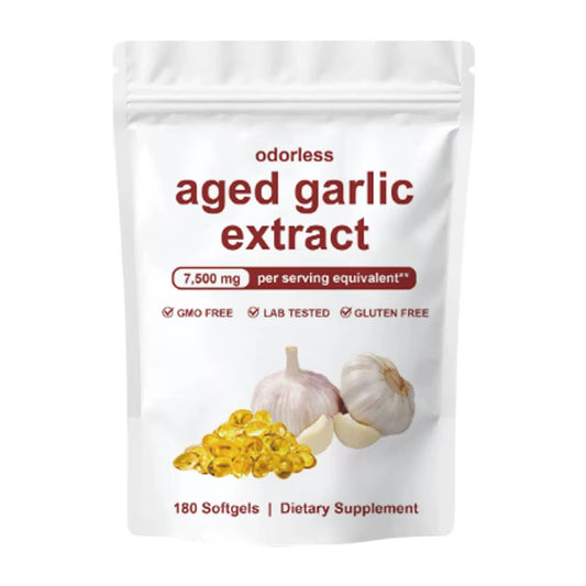 180Pcs Garlic Extract Softgel High Allicin Content Support Immunity Booster No Additives Daily Antioxidant Supplement for Adults
