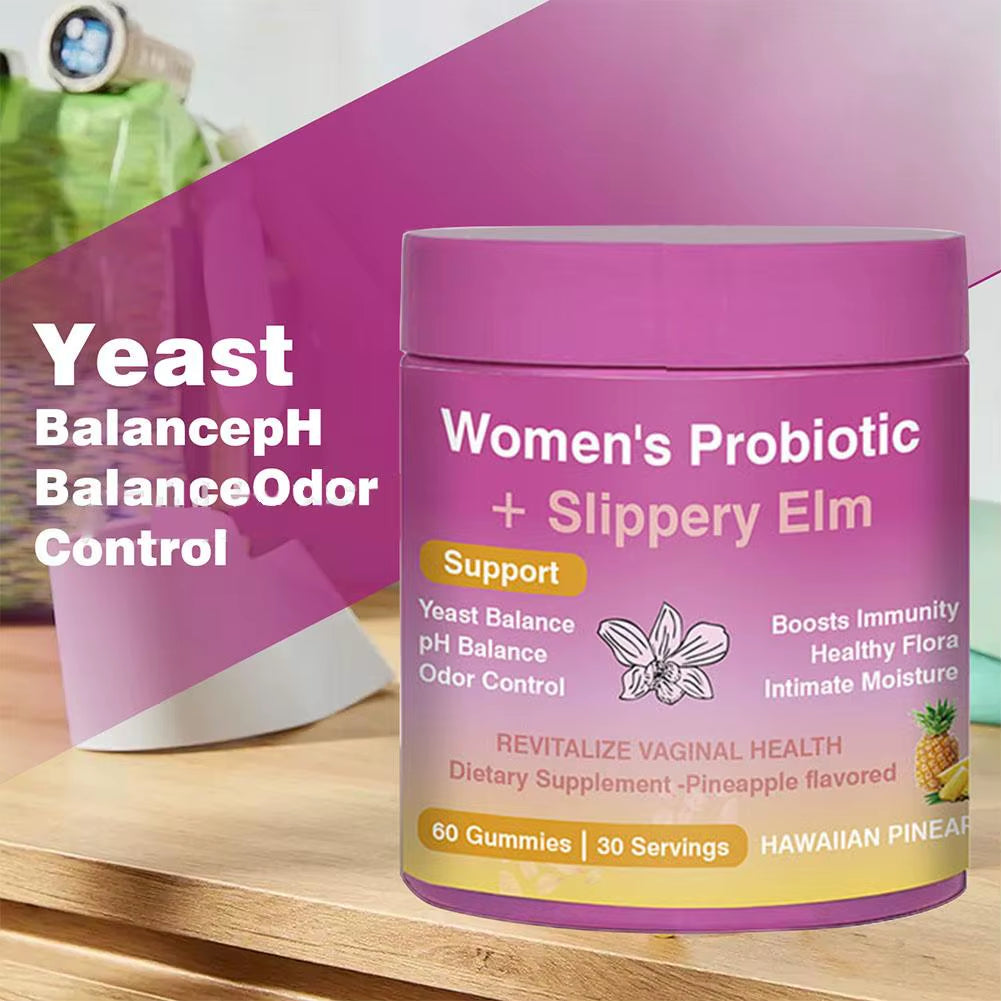 60Pcs Female Probiotic Gummies for Intimate Care Optimize Gut Microbiota, Enhance Immunity, and Improve Overall Health Level