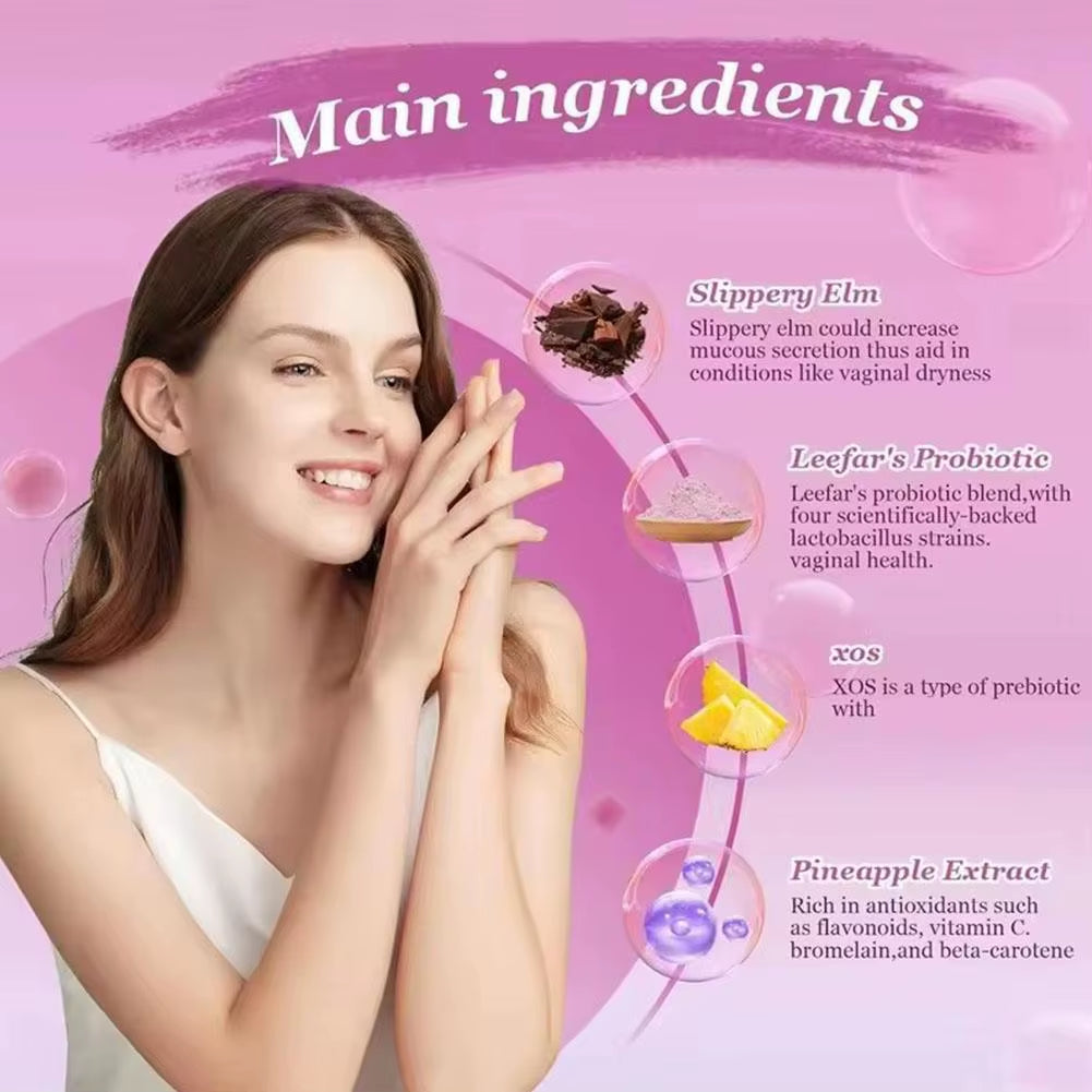 60Pcs Female Probiotic Gummies for Intimate Care Optimize Gut Microbiota, Enhance Immunity, and Improve Overall Health Level