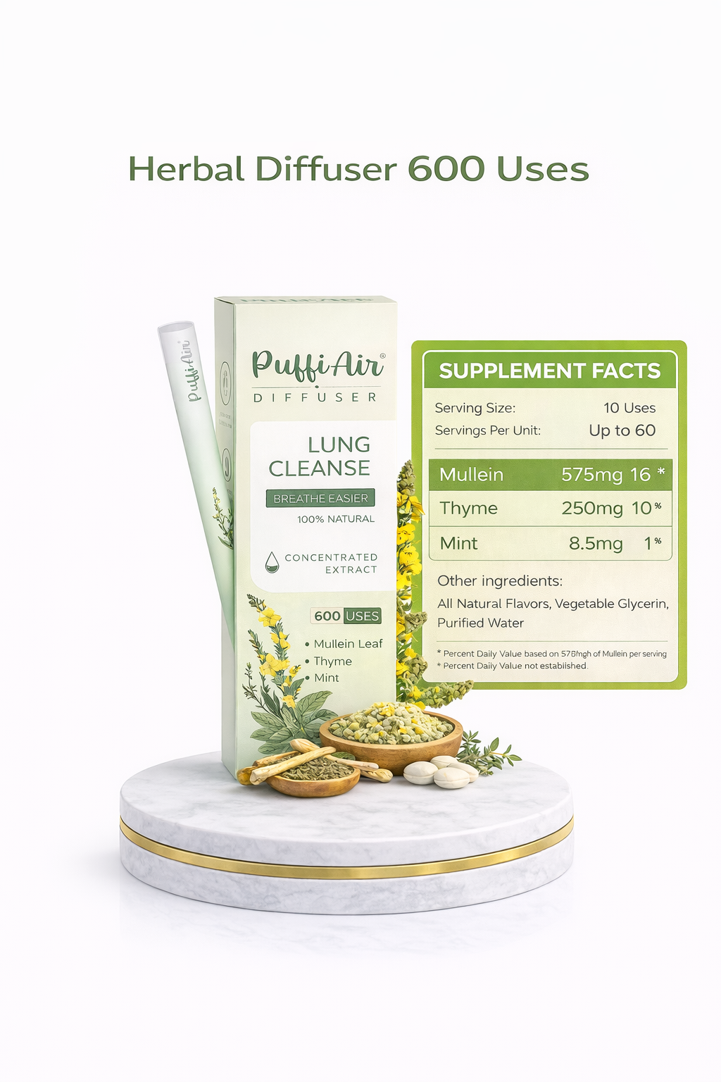 Premium Natural Herbal Diffuser Pens