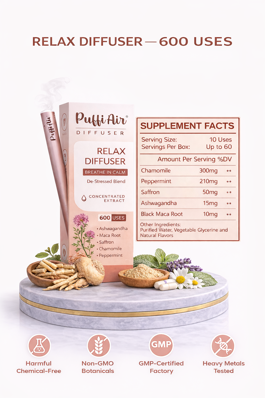 Premium Natural Herbal Diffuser Pens