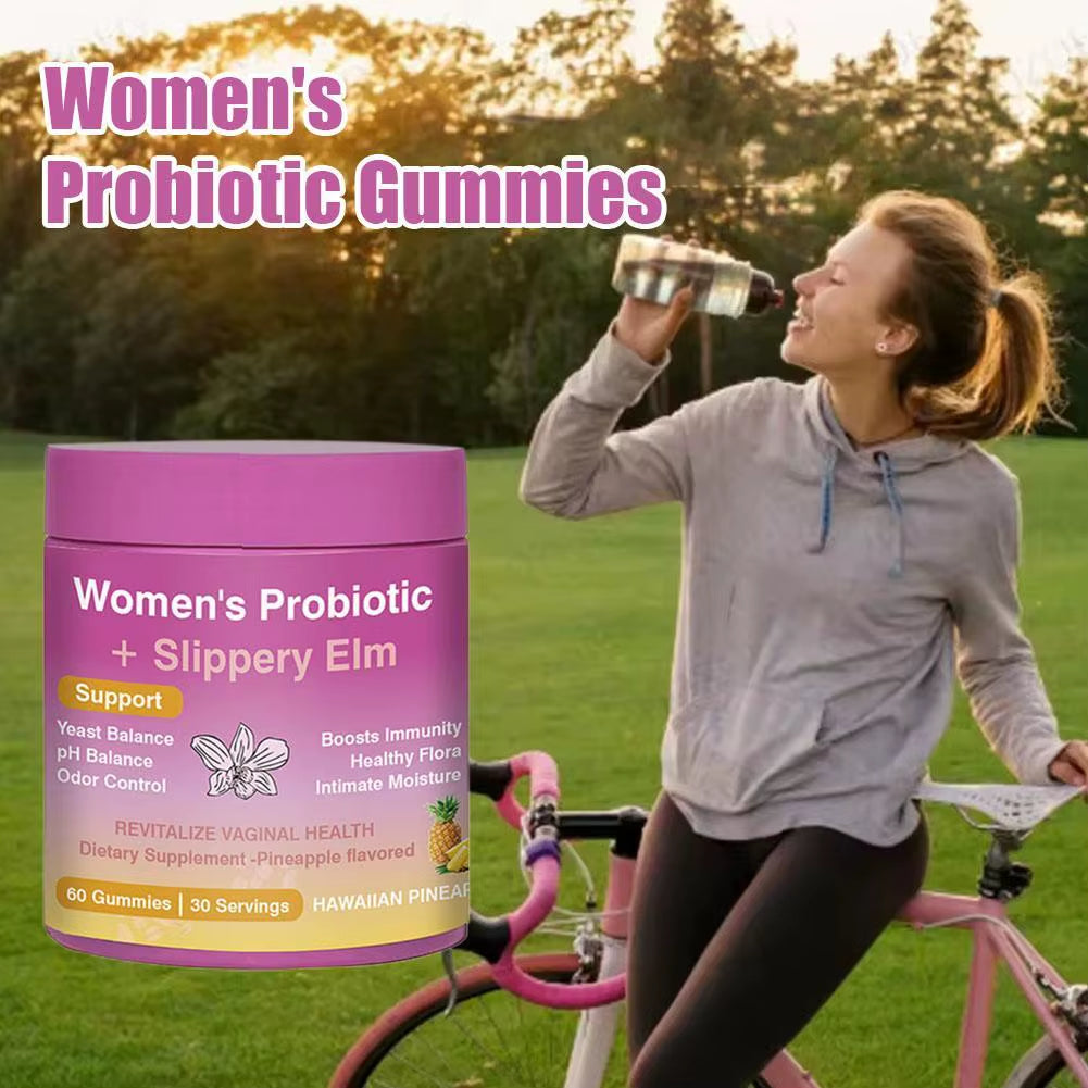 60Pcs Female Probiotic Gummies for Intimate Care Optimize Gut Microbiota, Enhance Immunity, and Improve Overall Health Level